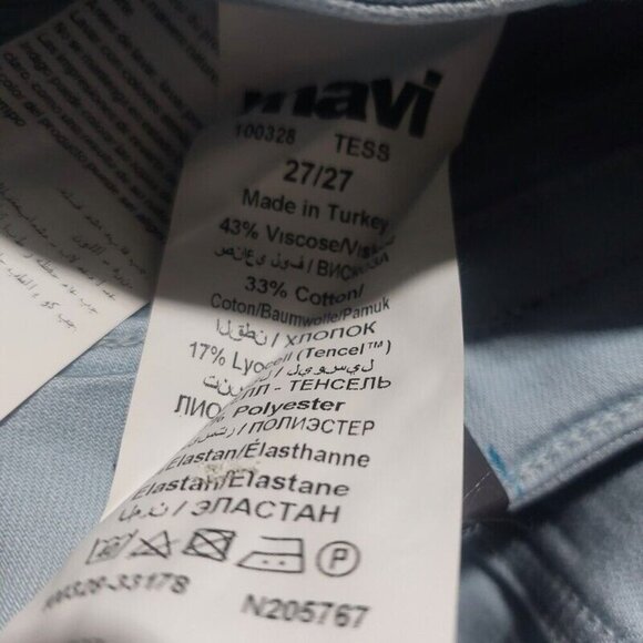 Mavi TESS High Rise Skinny Denim Jeans Womens 27 X 27 Pants Powder Blue Sample - Picture 4 of 8